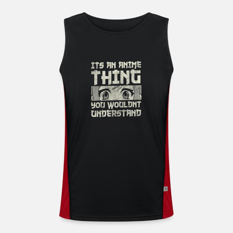 Verkleidung Anime Zocker Süß Funktionelles Kontrast-Tank Top für Männer 