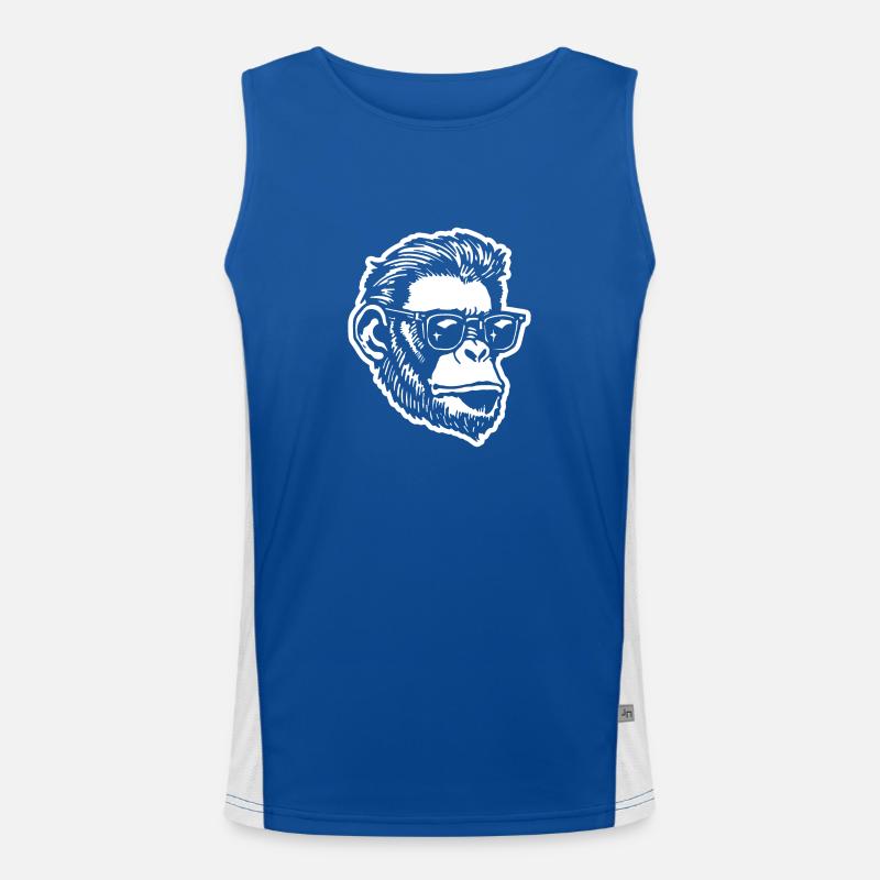 Monkey Monkey Monkey Face Men's Functional Contrast Tank Top 