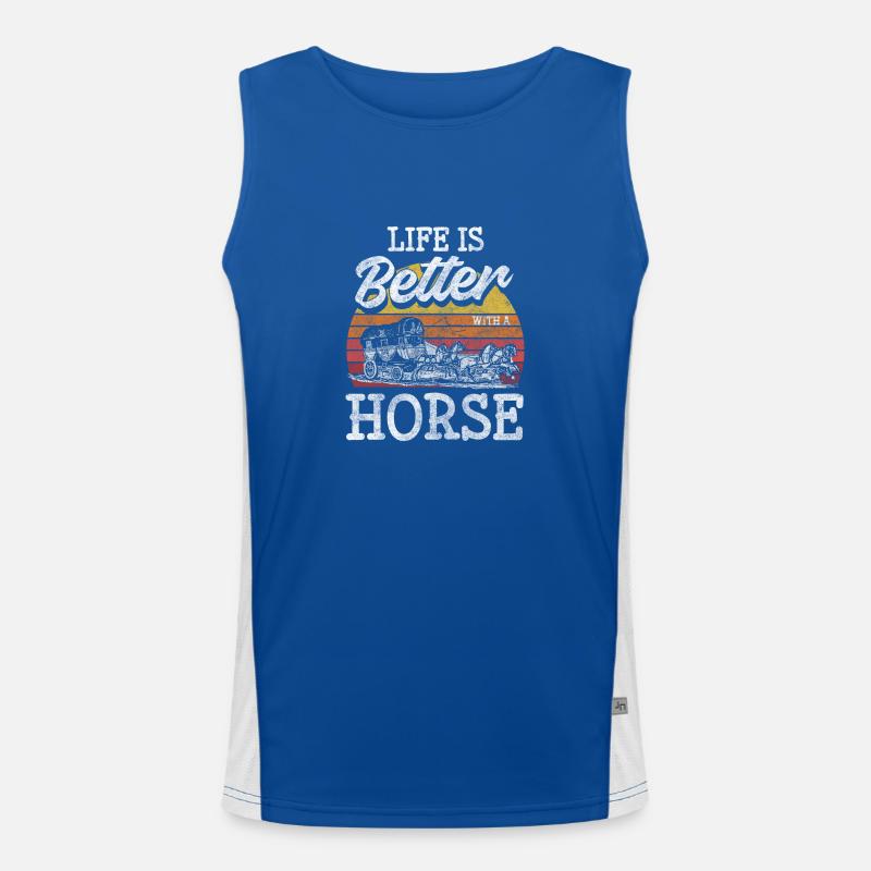 Horse-drawn carriage profession Destination Cold-blooded Men's Functional Contrast Tank Top 