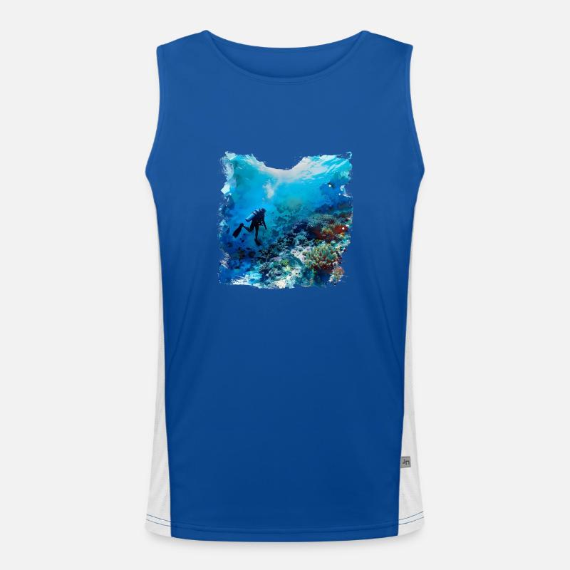 Immerse yourself in a foreign world Men's Functional Contrast Tank Top 