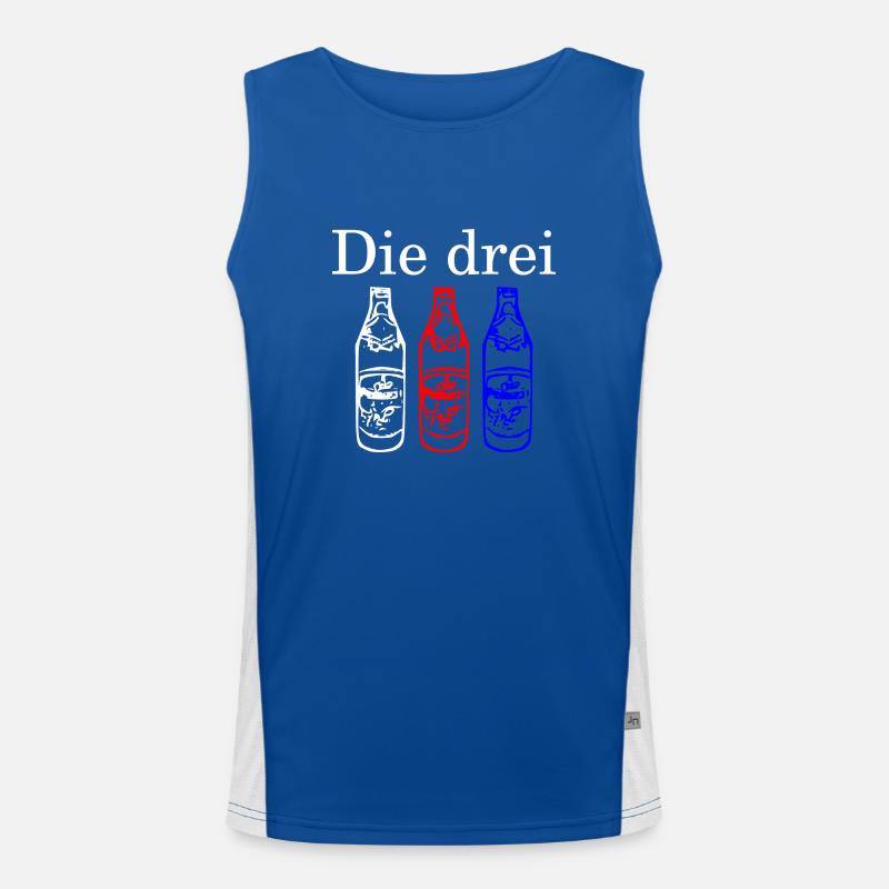 Die Drei Flaschen - hell Funktionelles Kontrast-Tank Top für Männer 