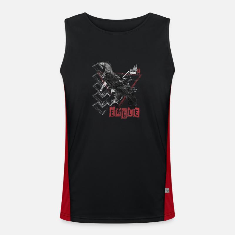 Trash Polka Drawing Wild Polka Men's Functional Contrast Tank Top 