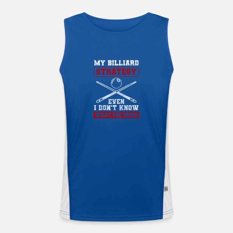 Billiard Spiel Gewinner Funktionelles Kontrast-Tank Top für Männer 