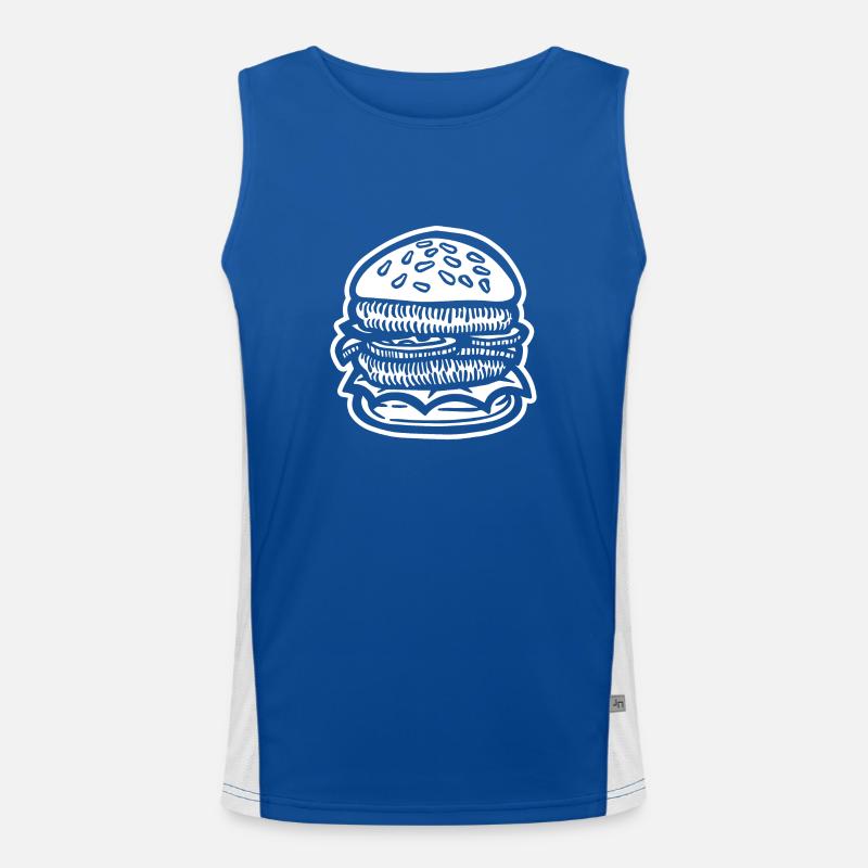Hamburger Burger Funktionelles Kontrast-Tank Top für Männer 