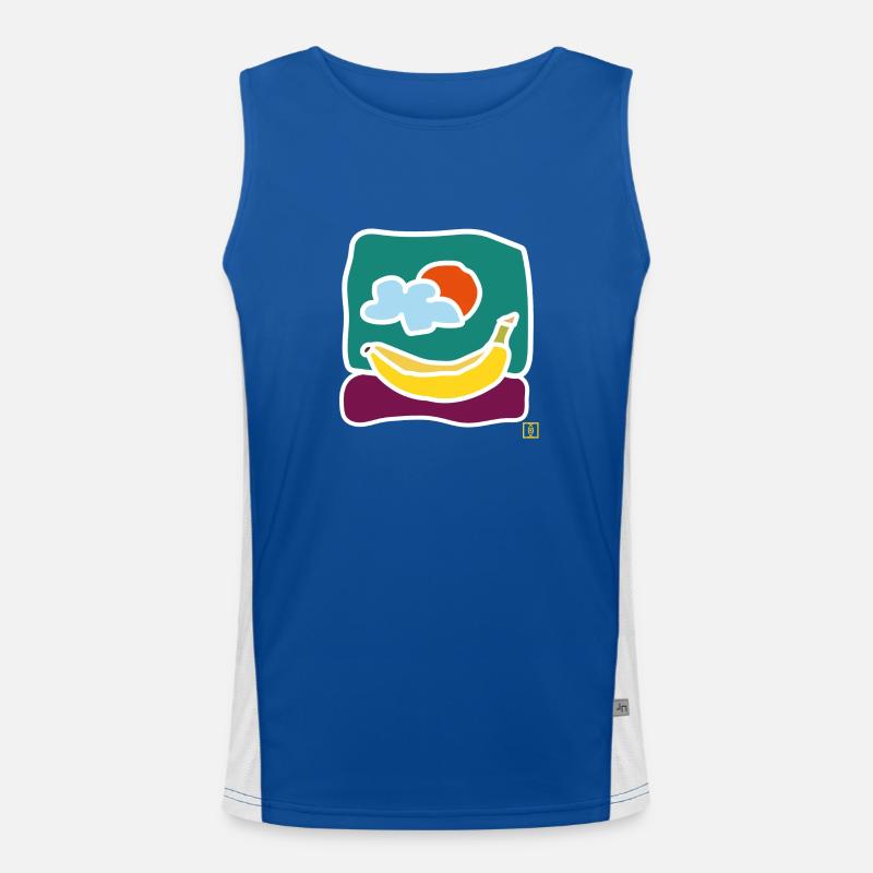 Banane Funktionelles Kontrast-Tank Top für Männer 