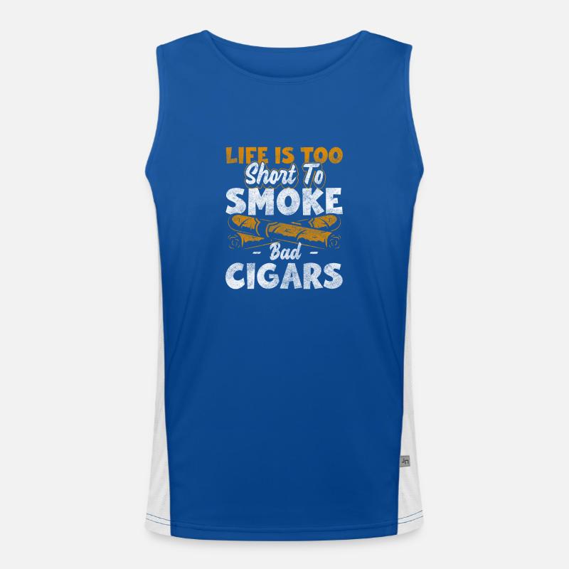 Raucher Hanf Sucht Funktionelles Kontrast-Tank Top für Männer 