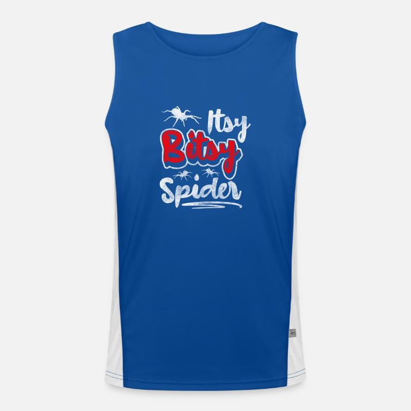 Spider Pet Bite Horror Men's Functional Contrast Tank Top 