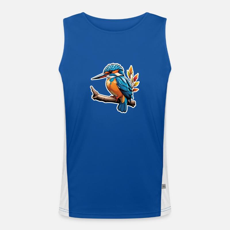 kleiner Eisvogel Funktionelles Kontrast-Tank Top für Männer 