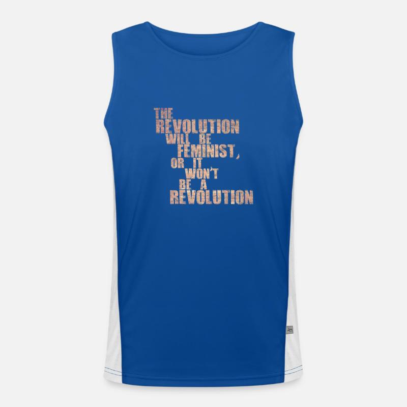 Die Revolution wird feministisch sein, oder wird sie es nicht sein Funktionelles Kontrast-Tank Top für Männer 