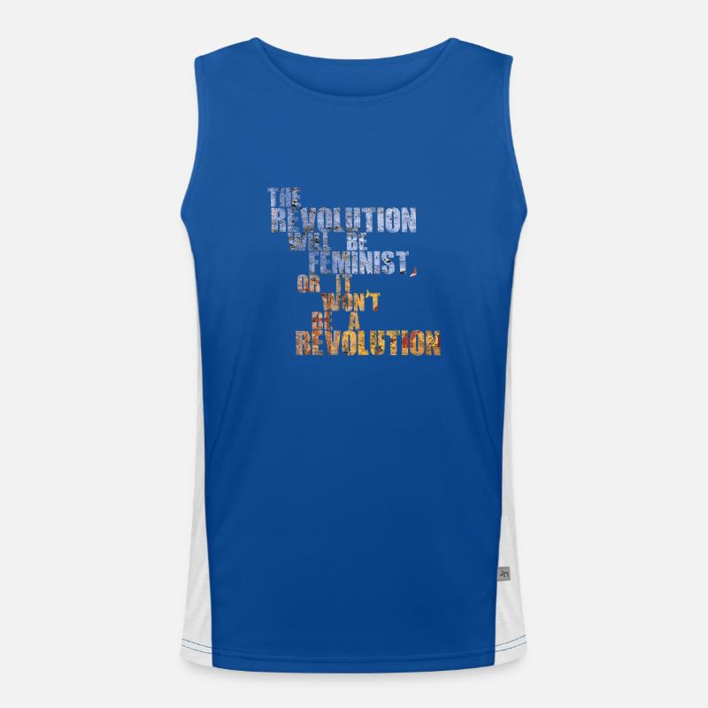 Die Revolution wird feministisch sein, oder wird sie es nicht sein Funktionelles Kontrast-Tank Top für Männer 