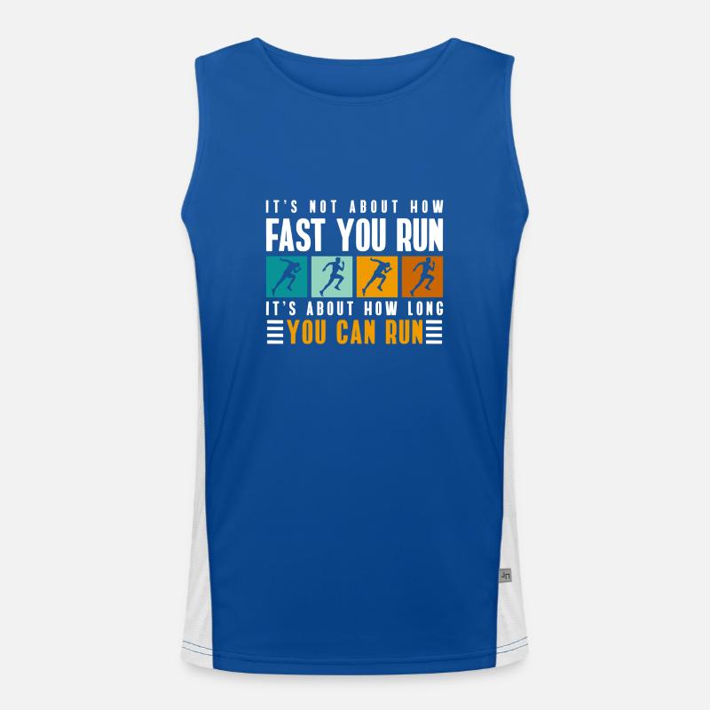 Marathon runner sprinter Men's Functional Contrast Tank Top 