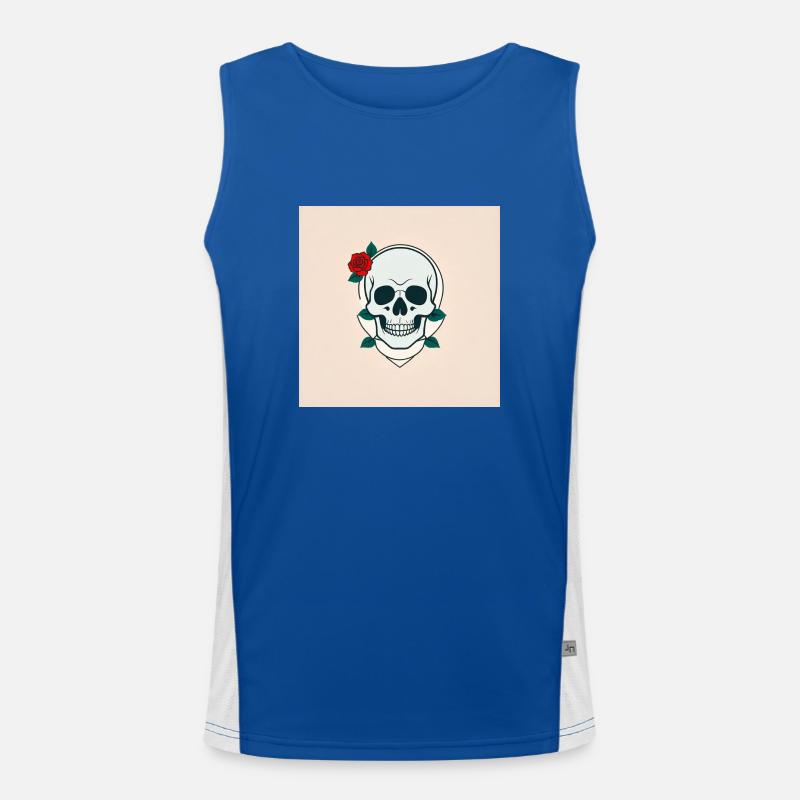 Tode Rose Funktionelles Kontrast-Tank Top für Männer 