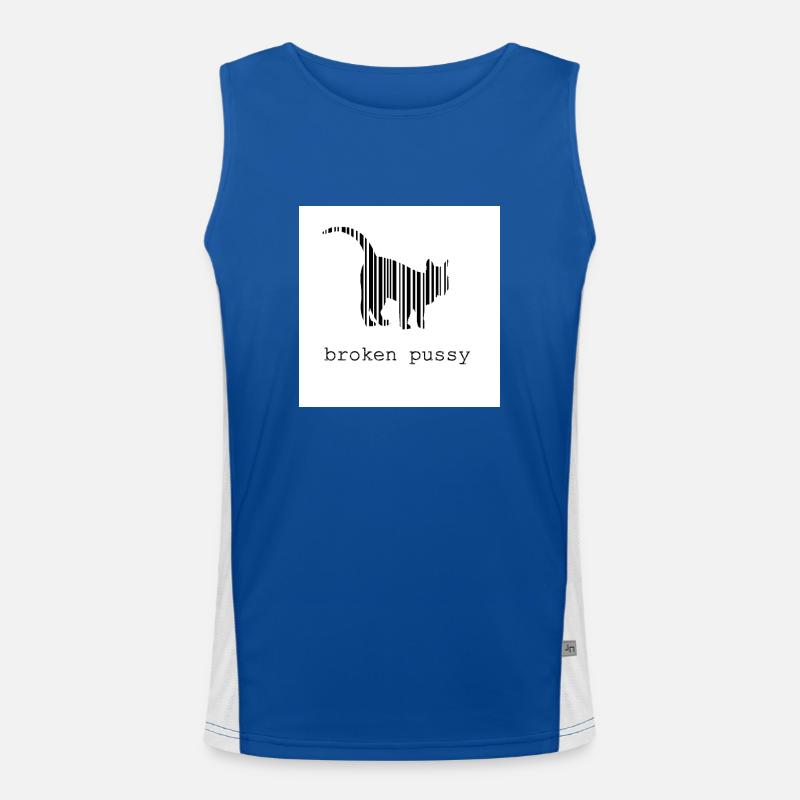Broken Katze Funktionelles Kontrast-Tank Top für Männer 