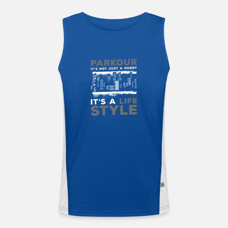 Freerunning Backflip Sprung Funktionelles Kontrast-Tank Top für Männer 