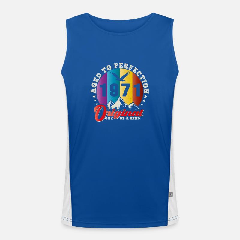 Perfektion 1971 - 53. Jubiläum, Original Funktionelles Kontrast-Tank Top für Männer 