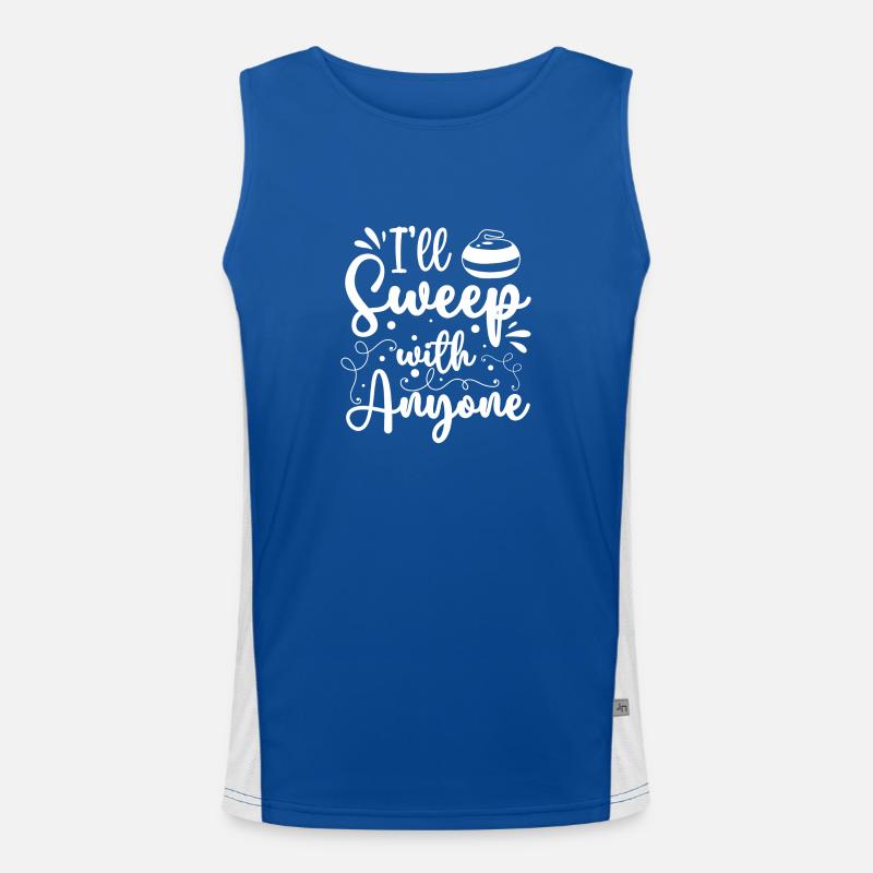 Sport Wintersport Curl Sieg Funktionelles Kontrast-Tank Top für Männer 