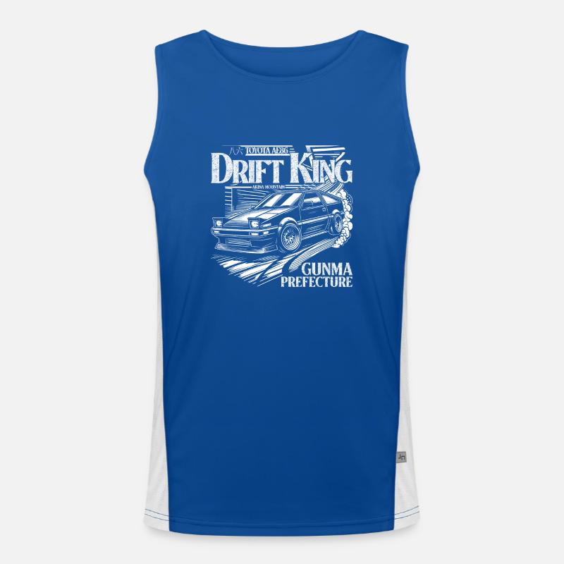Initiale D AE86 Drift King Akina Mountain Funktionelles Kontrast-Tank Top für Männer 