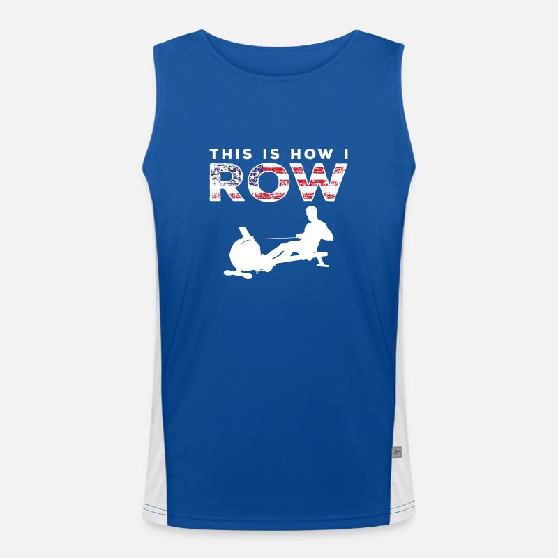 Rowing Machine Rower Men's Functional Contrast Tank Top 