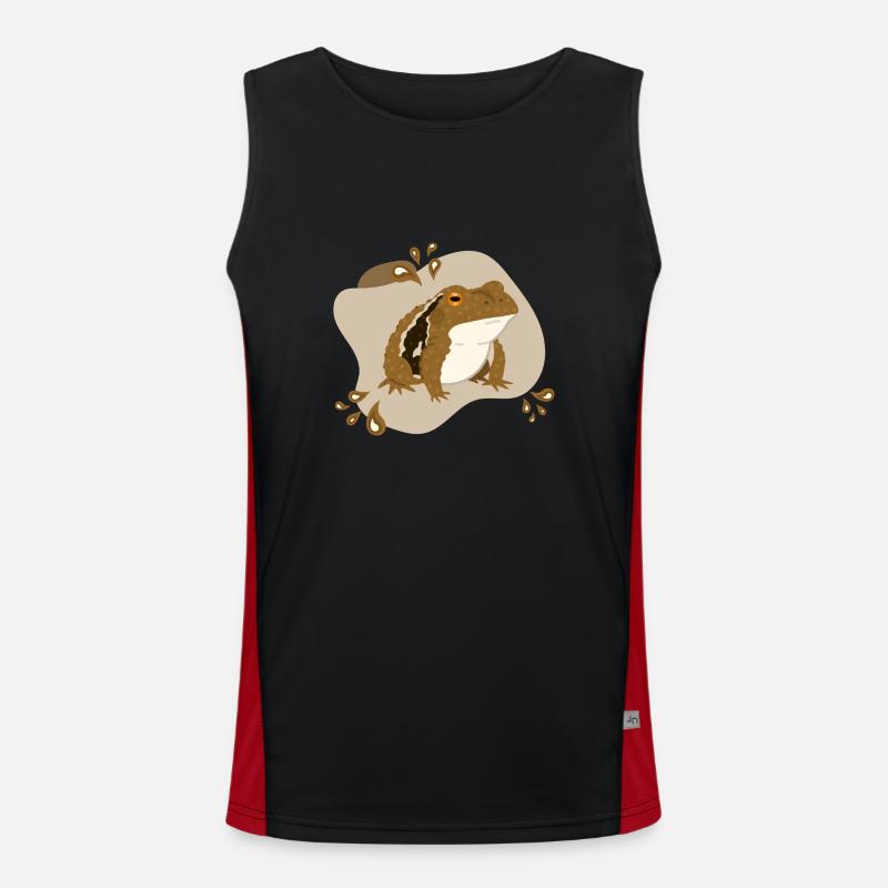 Toad - Men's Functional Contrast Tank Top  - black/red