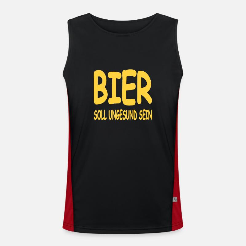 Bier Funktionelles Kontrast-Tank Top für Männer 