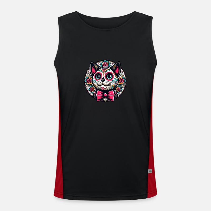 Sugar Skull Gift Men's Functional Contrast Tank Top 