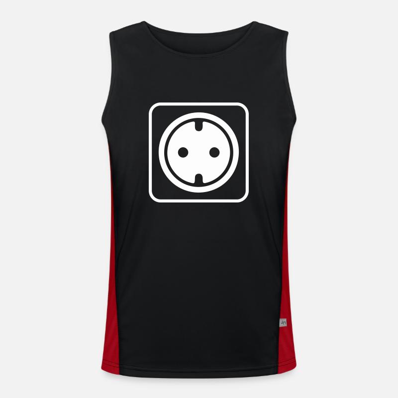 Socket icon - Men's Functional Contrast Tank Top  - black/red