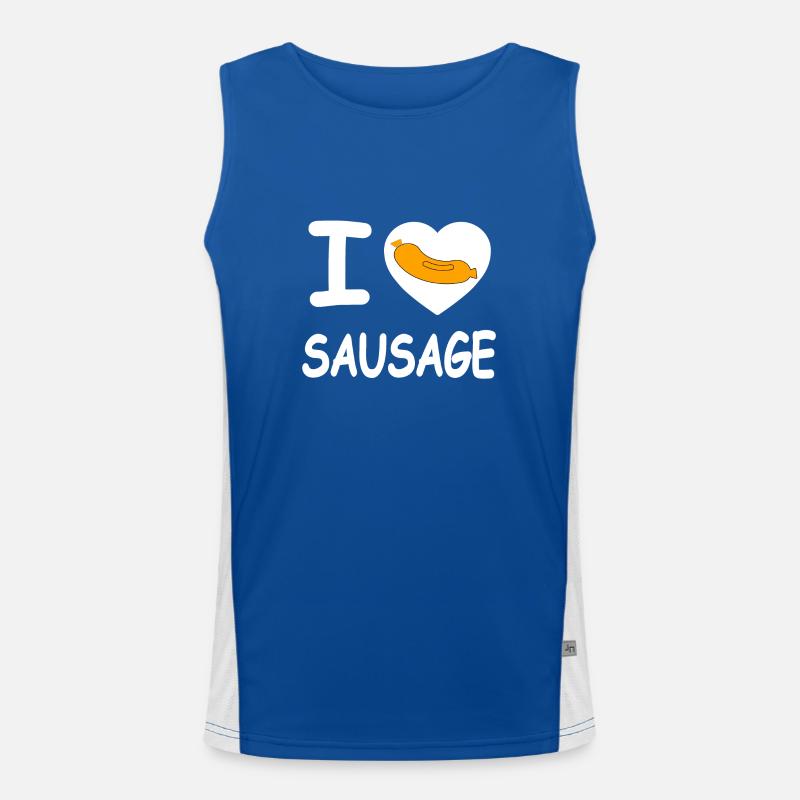 Bratwurst Funktionelles Kontrast-Tank Top für Männer 