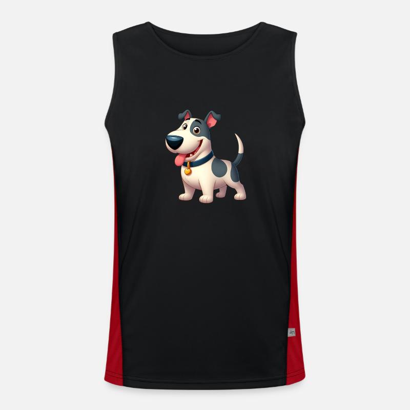Bullterrier 3 Funktionelles Kontrast-Tank Top für Männer 