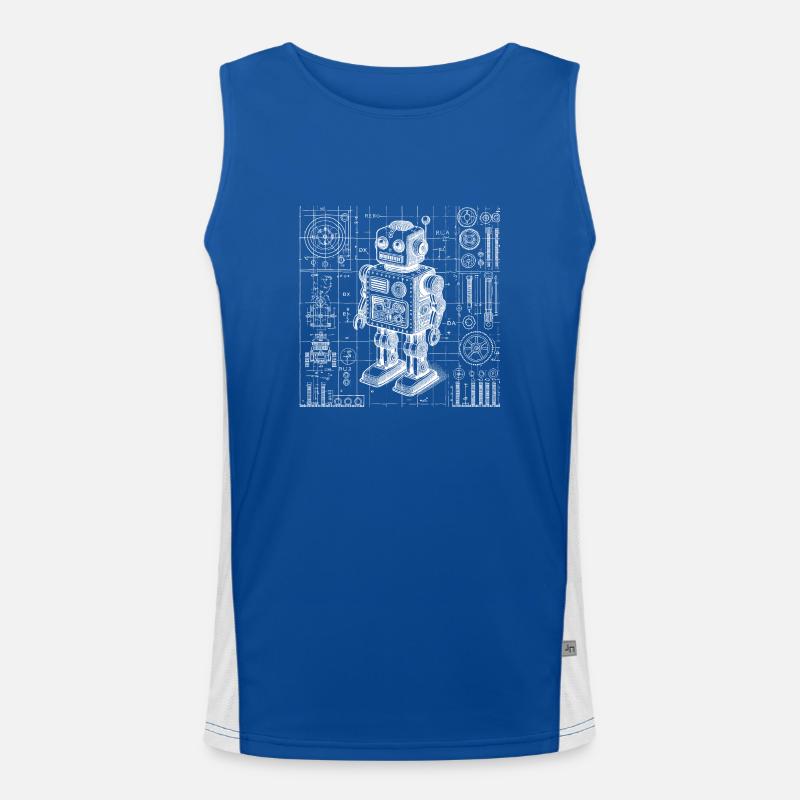 Robot Men's Functional Contrast Tank Top 