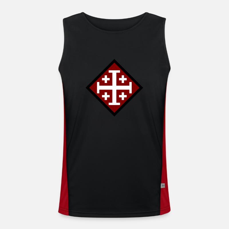 Jerusalem cross Men's Functional Contrast Tank Top 