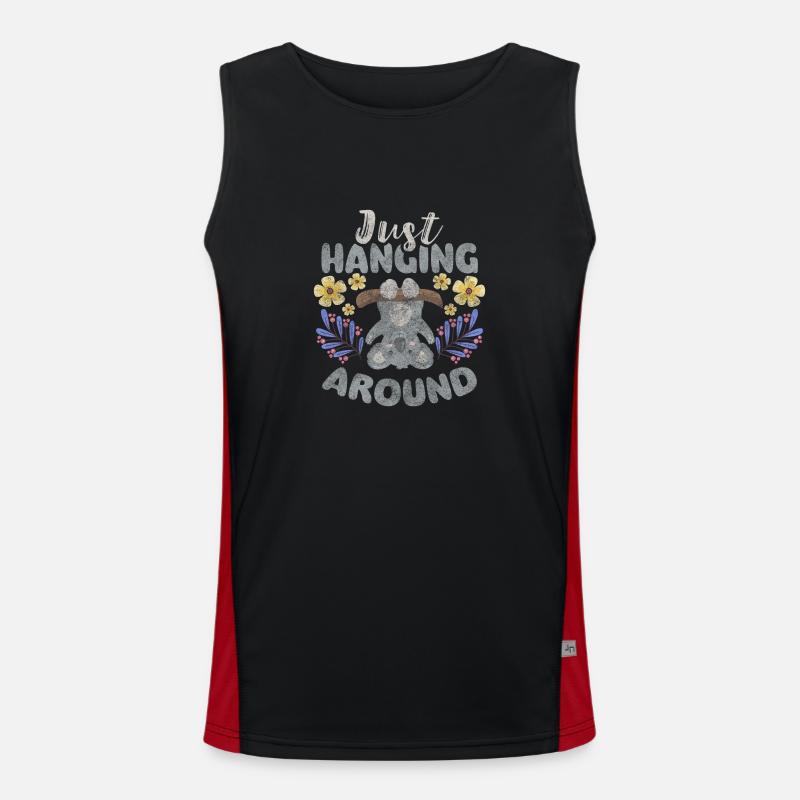 Koala Bear Tree - Men's Functional Contrast Tank Top  - black/red