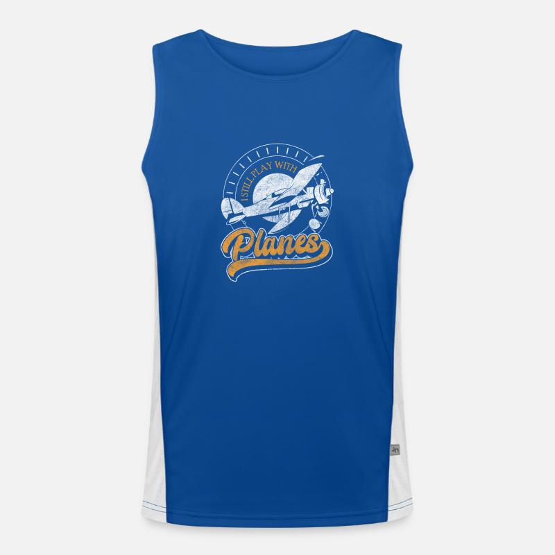 Airplane Aviator Test Pilot Men's Functional Contrast Tank Top 