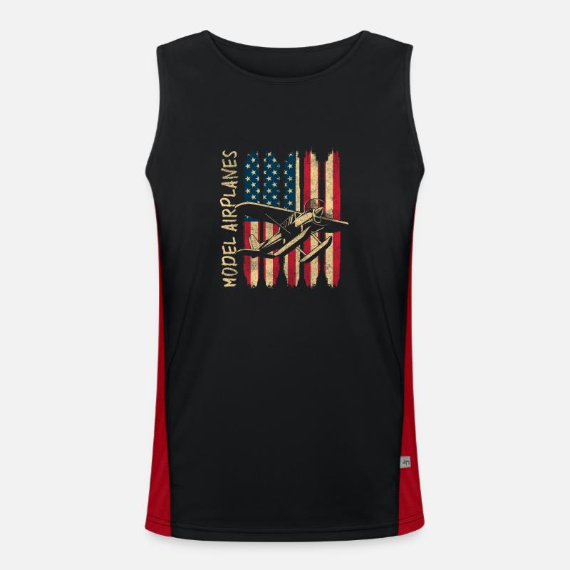 Modellflugzeug Fluggerrät Funktionelles Kontrast-Tank Top für Männer 