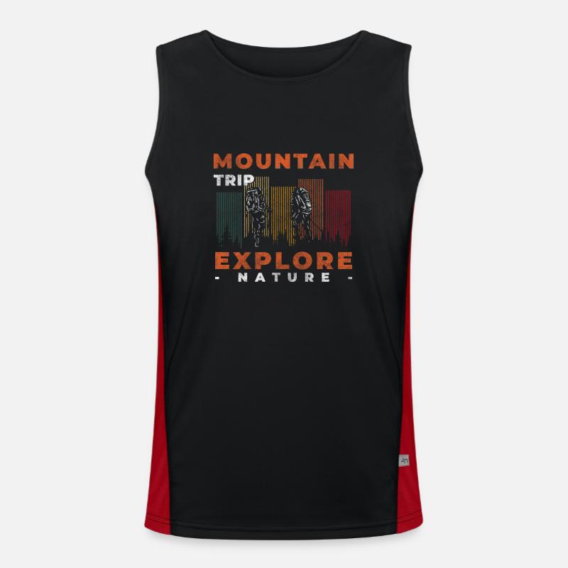 Kletterer Wanderer Alpen Seil Funktionelles Kontrast-Tank Top für Männer 