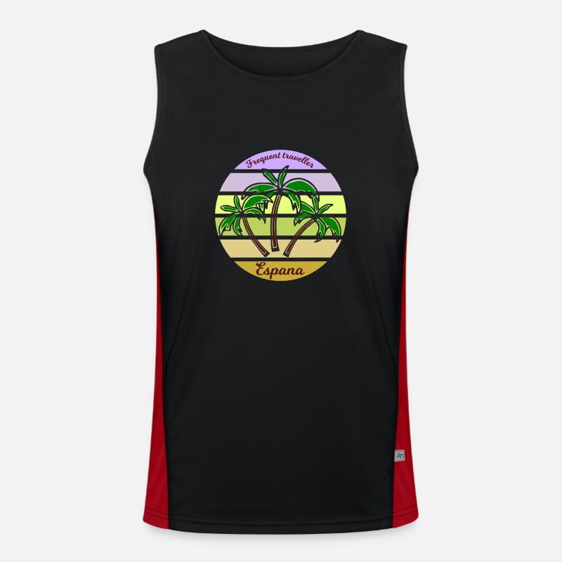 Holidays in Spain Men's Functional Contrast Tank Top 
