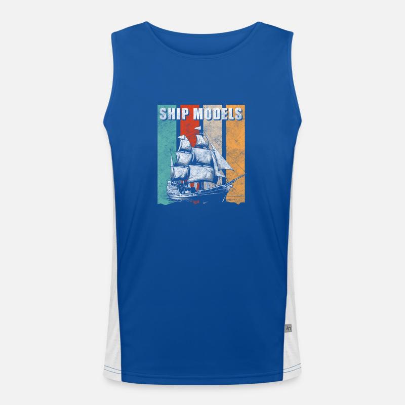 Schiff Modellbauer RC Schiff Skipper Funktionelles Kontrast-Tank Top für Männer 