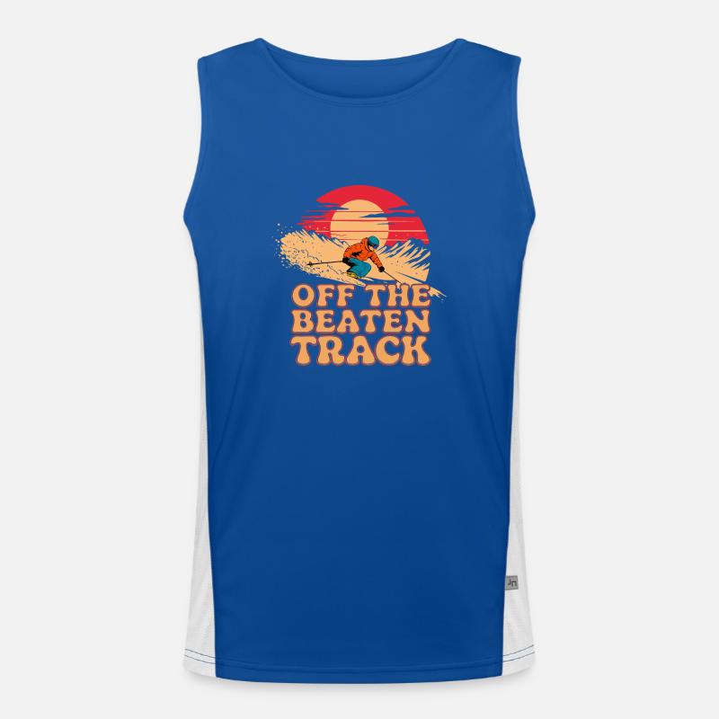 Abseits der ausgetretenen Pfade Skifahrer Funktionelles Kontrast-Tank Top für Männer 