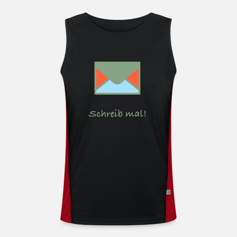 Envelope with the lettering write! Men's Functional Contrast Tank Top 