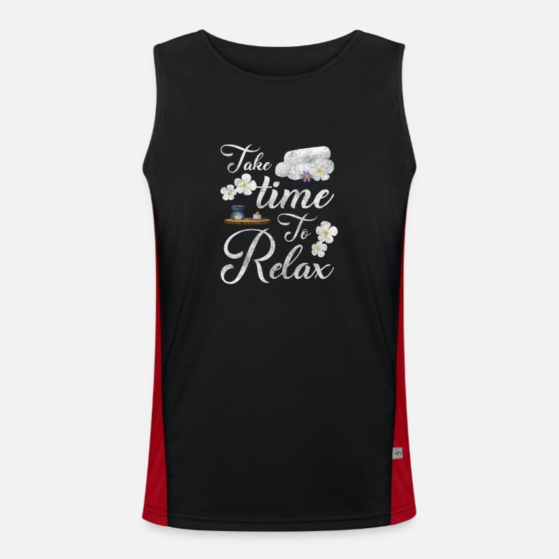 Relaxation Relax Recreation Excursion - Men's Functional Contrast Tank Top - black/red