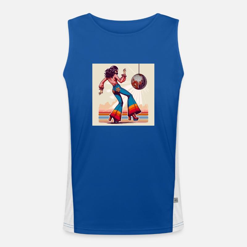 Discoteca retrò Canotta sportiva da uomo in contrasto cromatico 