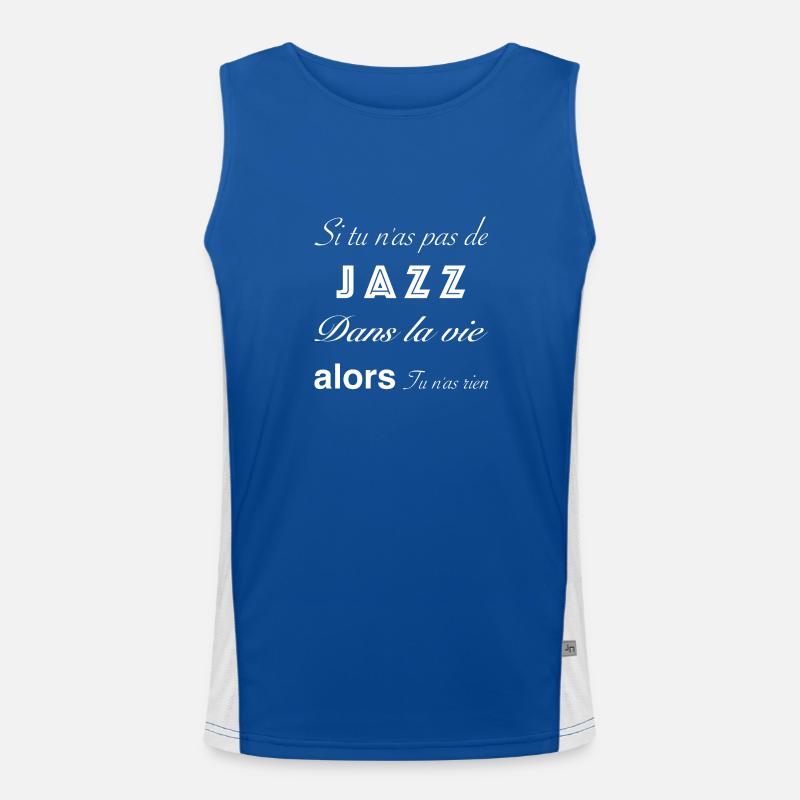Jazz (blanc) Débardeur respirant contrasté Homme 