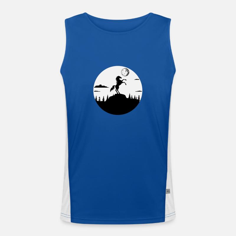 Reiter Reiter Pferd Pferd Pferd Reiter Funktionelles Kontrast-Tank Top für Männer 