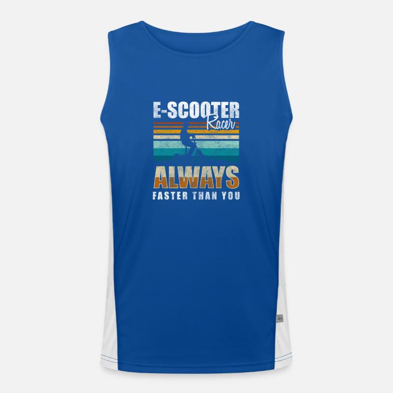 E-Scooter Electrics Environment Alternative Men's Functional Contrast Tank Top 