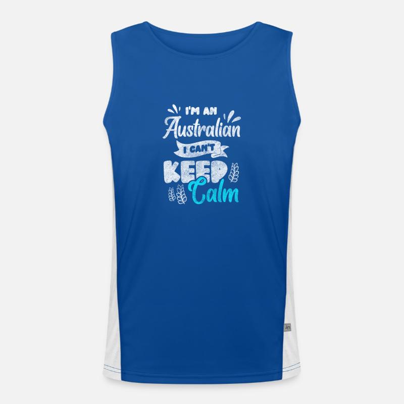 Australia Vacation Aussie Ready for Vacation Men's Functional Contrast Tank Top 
