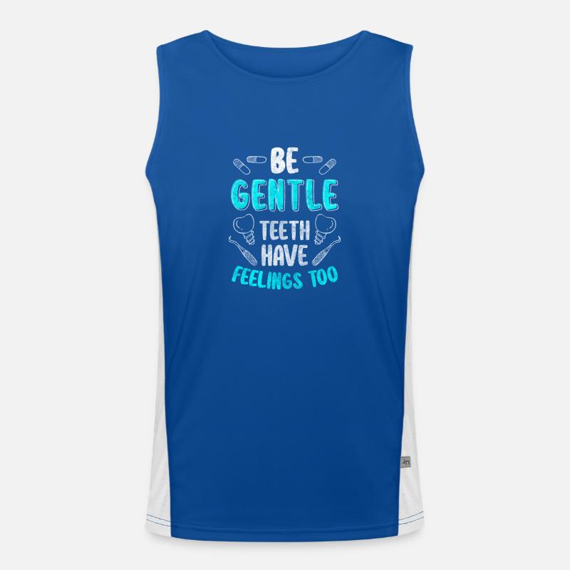 Teeth Drill Jaw Men's Functional Contrast Tank Top 