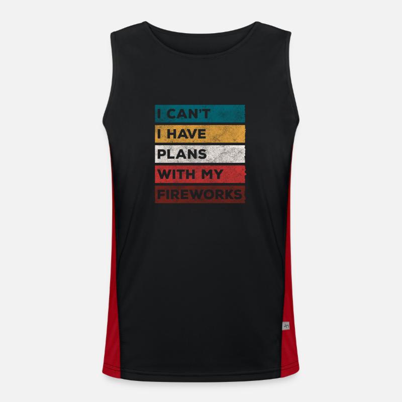 Technik Party Sicherheit Funktionelles Kontrast-Tank Top für Männer 