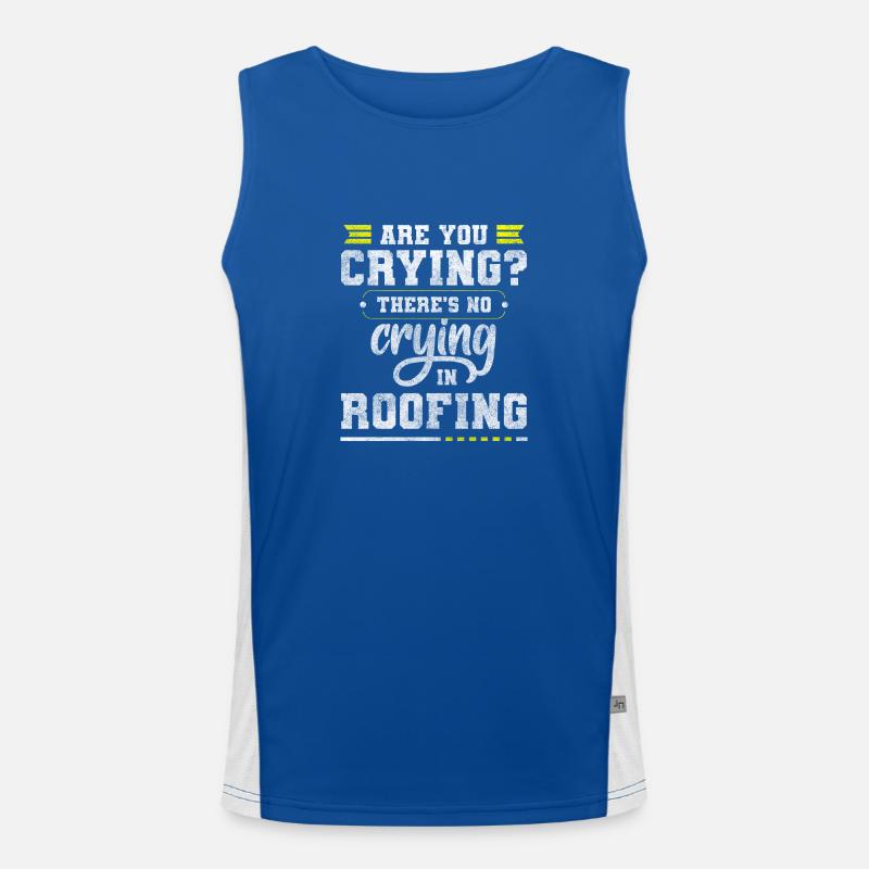 Roofing House Builder Held Men's Functional Contrast Tank Top 