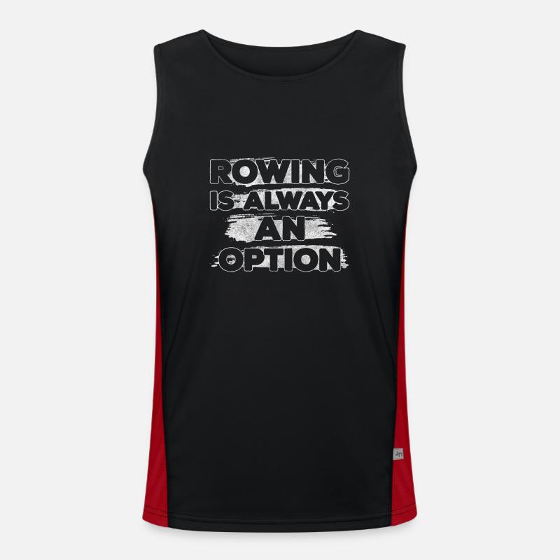 rowing machine sport strength gym Men's Functional Contrast Tank Top 