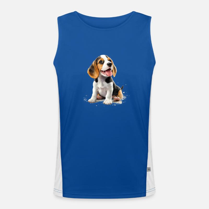 Chiot beagle Débardeur respirant contrasté Homme 