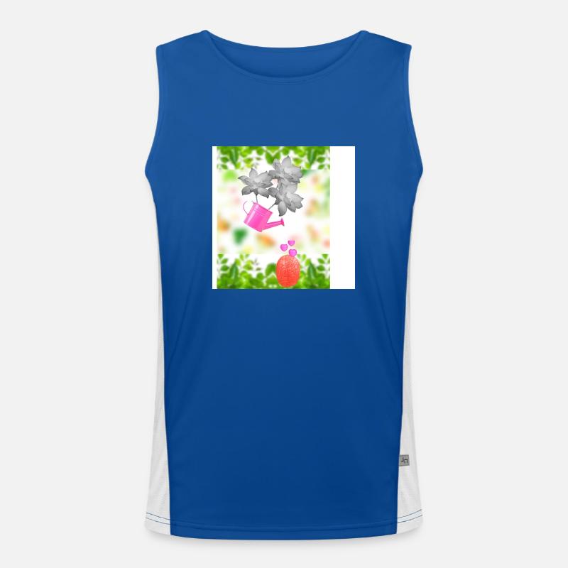 Blumen Funktionelles Kontrast-Tank Top für Männer 